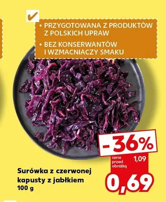 Surówka z czerwonej kapusty z jabłkiem promocja w Kaufland