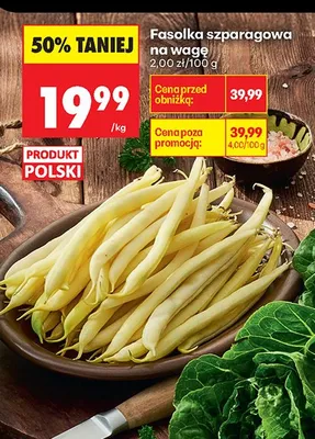 Fasolka szparagowa polska promocja w Biedronka