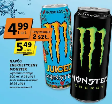 Napój energetyczny wybrane rodzaje promocja w Groszek