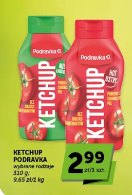 Ketchup łagodny Podravka promocja w Groszek