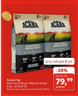Sucha karma dla psa Acana promocja w MAXI ZOO