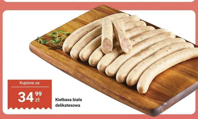 Kiełbasa biała delikatesowa promocja w Dino