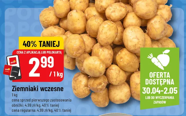 Ziemniaki wczesne promocja w POLOmarket