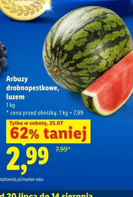 Arbuz drobnopestkowy luzem promocja w Lidl