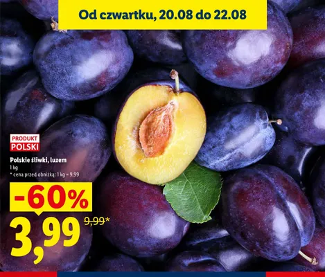 Śliwki luzem polskie promocja w Lidl