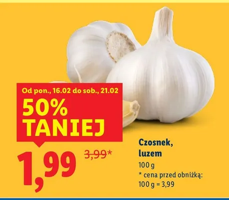 Czosnek luzem promocja w Lidl