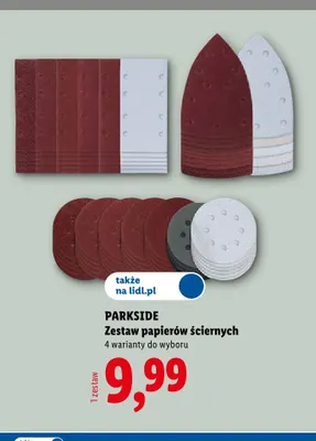 Zestaw papierów ściernych Parkside promocja w Lidl
