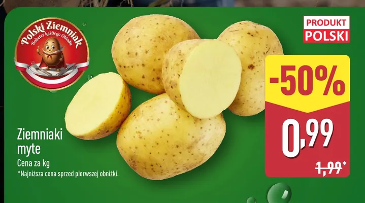 Ziemniaki myte promocja w Aldi
