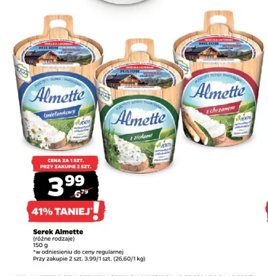 Serek twarogowy Almette śmietankowy promocja w Netto