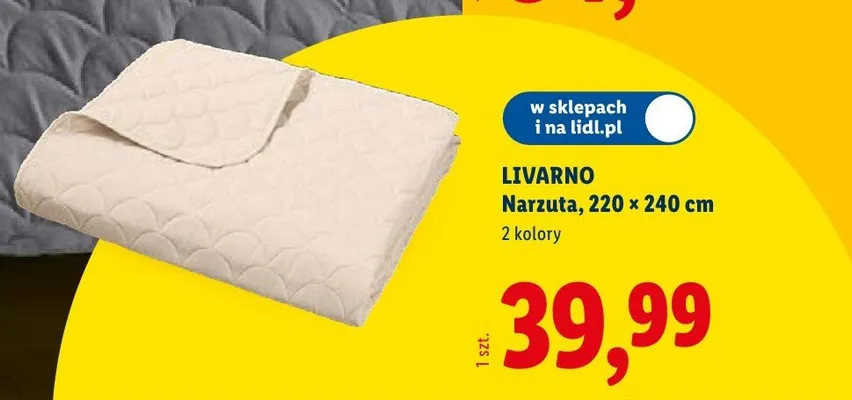Narzuta 220×240cm promocja w Lidl