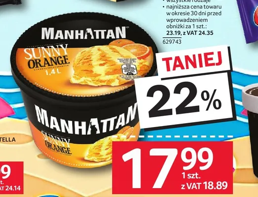 Lody Manhattan Sunny Orange promocja w Selgros