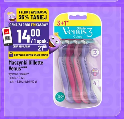 Maszynki do golenia Gillette Venus 3 Colors promocja w POLOmarket