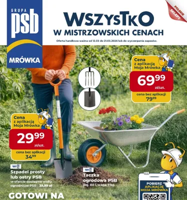 Szpadel prosty lub ostry PSB promocja w PSB Mrówka