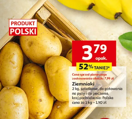 Ziemniaki salatkowe do gotowania na pyzy i do pieczenia promocja w Auchan