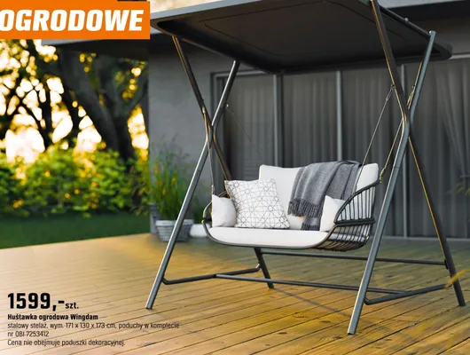 Huśtawka ogrodowa Wingdam promocja w OBI