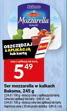 Ser mozzarella w kulkach bakoma promocja w Twój Market