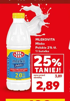 Mleko Polskie Mlekovita 2% promocja w Kaufland