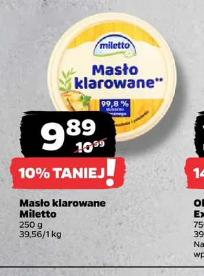 Masło klarowane Miletto promocja w Netto