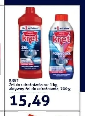 Żel do udrożniania rur Kret promocja w Blue Stop