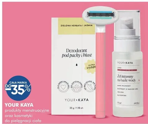 Produkty menstruacyjne oraz kosmetyki do pielęgnacji ciała promocja w Super-Pharm