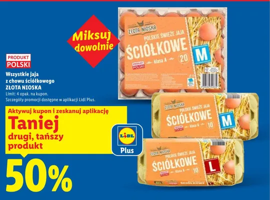 Jaja z chowu ściółkowego promocja w Lidl