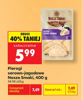 Pierogi serowo-jagodowe Nasze Smaki promocja w Biedronka