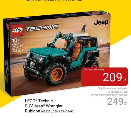 Klocki LEGO Technic SUV Jeep Wrangler Rubicon (42227) promocja w Smyk