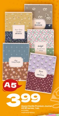 Zeszyt Herlitz Premium Journal A5 60 kartek promocja w Twój Market