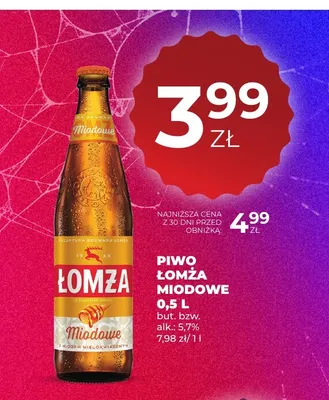 Piwo Łomża Miodowe promocja w Duży Ben