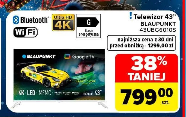 Telewizor 43" Blaupunkt 43UBG6010S promocja w Carrefour Market