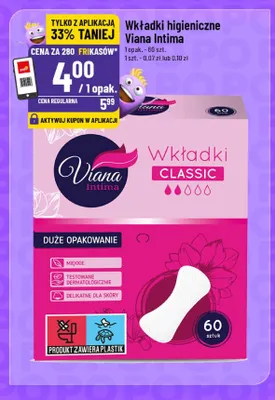 Wkładki higieniczne Viana Intima promocja w POLOmarket