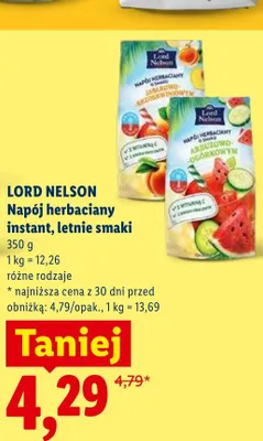 Napój herbaciany instant Lord Nelson letnie smaki promocja w Lidl