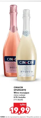 Wino musujące Cin & Cin Spumante Rose promocja w Kaufland