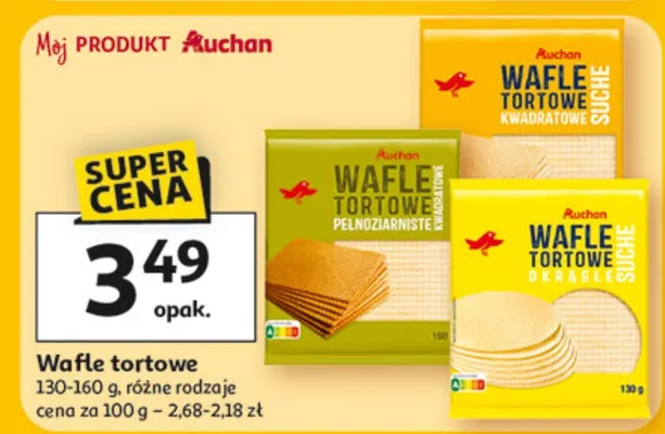 Wafle tortowe promocja w Auchan