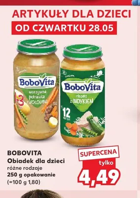 Obiadek dla dzieci BoboVita risotto z indykiem promocja w Kaufland