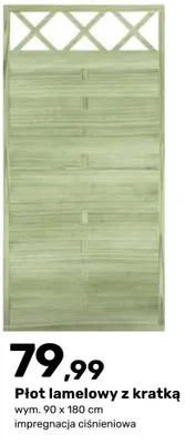 Płot lamelowy z kratką promocja w Bricomarche