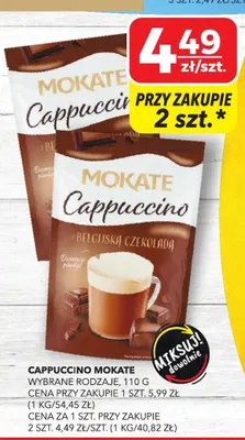 Cappuccino Mokate z belgijską czekoladą promocja w Top Market