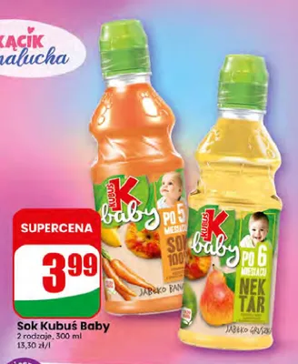 Nektar Kubuś Baby jabłko gruszka promocja w Dino