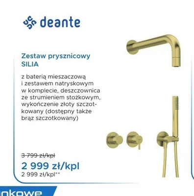 Zestaw prysznicowy Deante Silia promocja w Blu Salony Łazienek