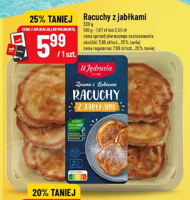 Racuchy z jabłkami U Jędrusia promocja w POLOmarket