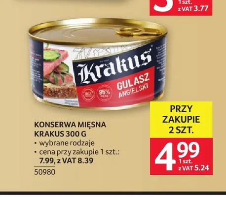 Konserwa mięsna Krakus promocja w Selgros