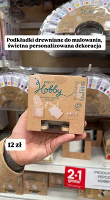 Podkładki drewniane do malowania Pepco Hobby Wooden Coasters to Paint promocja w Pepco