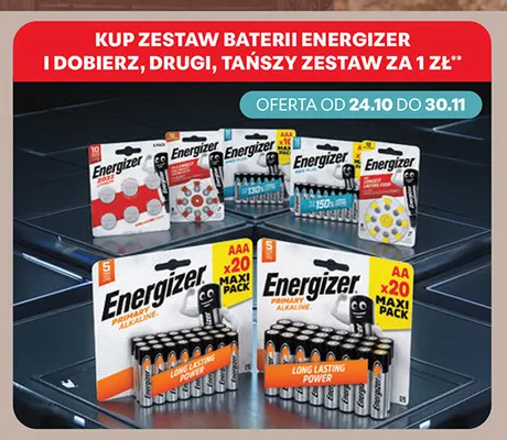 Zestaw baterii Energizer promocja w Biedronka