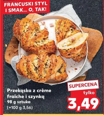 Przekąska z crème fraîche i szynką promocja w Kaufland