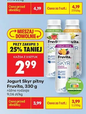 Jogurt Skyr pitny różne rodzaje promocja w Biedronka