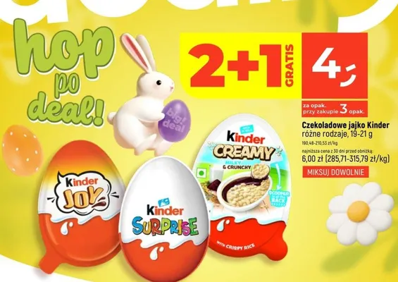 Czekoladowe jajko Kinder Joy różne rodzaje promocja w Dealz