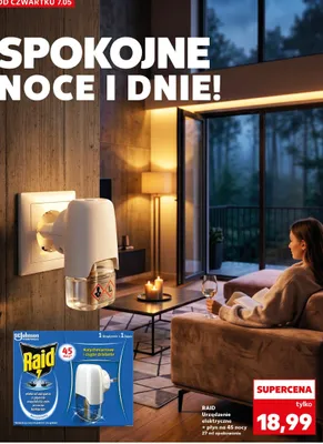 Urządzenie elektryczne Raid elektrofumigator z płynem owadobójczym przeciw komarom bezzapachowy + płyn na 45 nocy promocja w Kaufland