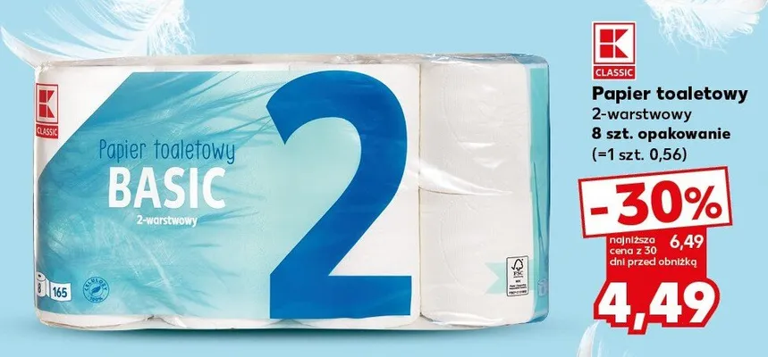 Papier toaletowy 2-warstwowy promocja w Kaufland