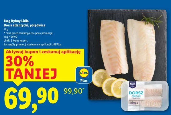 Dorsz atlantycki, polędwica promocja w Lidl