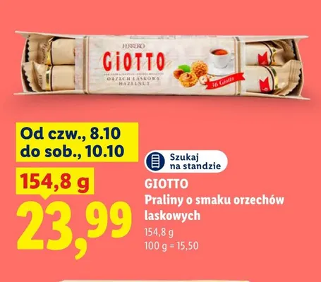 Praliny o smaku orzechów laskowych Giotto promocja w Lidl
